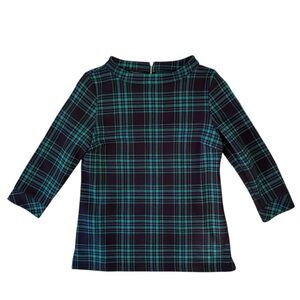 NWT Talbots Mod Plaid Cotton Blend Top | Medium